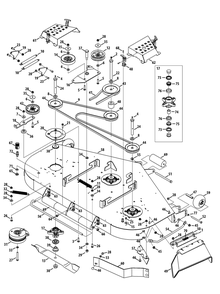 Mower Deck Diagram and Parts List for Z-FORCES60 (53BH5FJD-53BH5FJD050)(2013) Cub Cadet Lawn Tractor